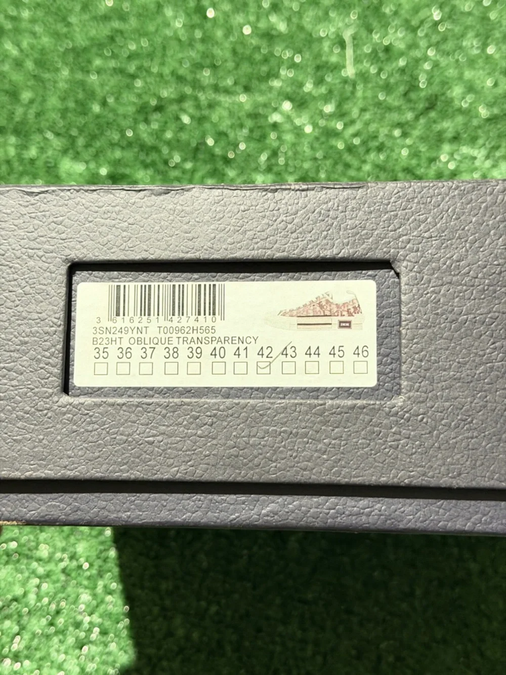 Dior White and Beige Low-Top Monogram Canvas Sneakers - Picture 7 of 7